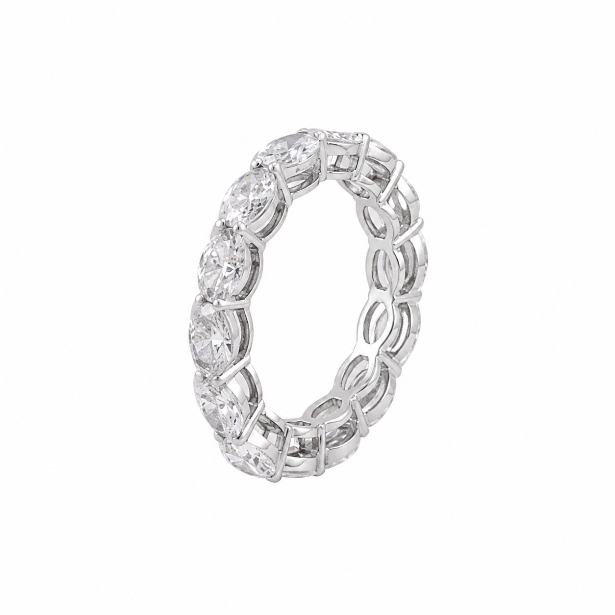 3.5 CT Oval Diamond Eternity Band